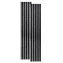 Set 2 panouri decorative, riflaj, polimer rigid, Naimeed D5494, 270x12x1cm, Negru/Gri Set 2 panouri decorative, riflaj, polimer rigid, Naimeed D5494, 270x12x1cm, Negru/Gri