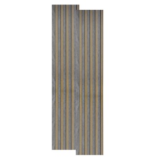 Set 2 panouri decorative, riflaj, polimer rigid, Naimeed D5495, 270x12x1cm, Gri/Maro Set 2 panouri decorative, riflaj, polimer rigid, Naimeed D5495, 270x12x1cm, Gri/Maro