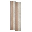 Set 2 panouri decorative, riflaj, polimer rigid, Naimeed D5500, 270x16x1cm, Crem deschis