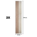 Set 2 panouri decorative, riflaj, polimer rigid, Naimeed D5500, 270x16x1cm, Crem deschis