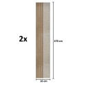 Set 2 panouri decorative, riflaj, polimer rigid, Naimeed D5501, 270x16x1cm, Crem inchis Set 2 panouri decorative, riflaj, polimer rigid, Naimeed D5501, 270x16x1cm, Crem inchis