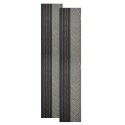 Set 2 panouri decorative, riflaj, polimer rigid, Naimeed D5503, 270x16x1cm, Gri
