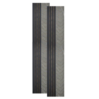 Set 2 panouri decorative, riflaj, polimer rigid, Naimeed D5503, 270x16x1cm, Gri Set 2 panouri decorative, riflaj, polimer rigid, Naimeed D5503, 270x16x1cm, Gri