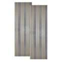 Set 2 panouri decorative, riflaj, polimer rigid, Naimeed D5507, 270x30x0.5cm, Gri/Auriu