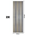 Set 2 panouri decorative, riflaj, polimer rigid, Naimeed D5507, 270x30x0.5cm, Gri/Auriu