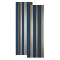 Set 2 panouri decorative, riflaj, polimer rigid, Naimeed D5508, 270x30x0.5cm, Turcoaz/Auriu