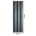 Set 5 panouri decorative, riflaj, polimer rigid, Naimeed D5508, 270x30x0.5cm, Turcoaz/Auriu