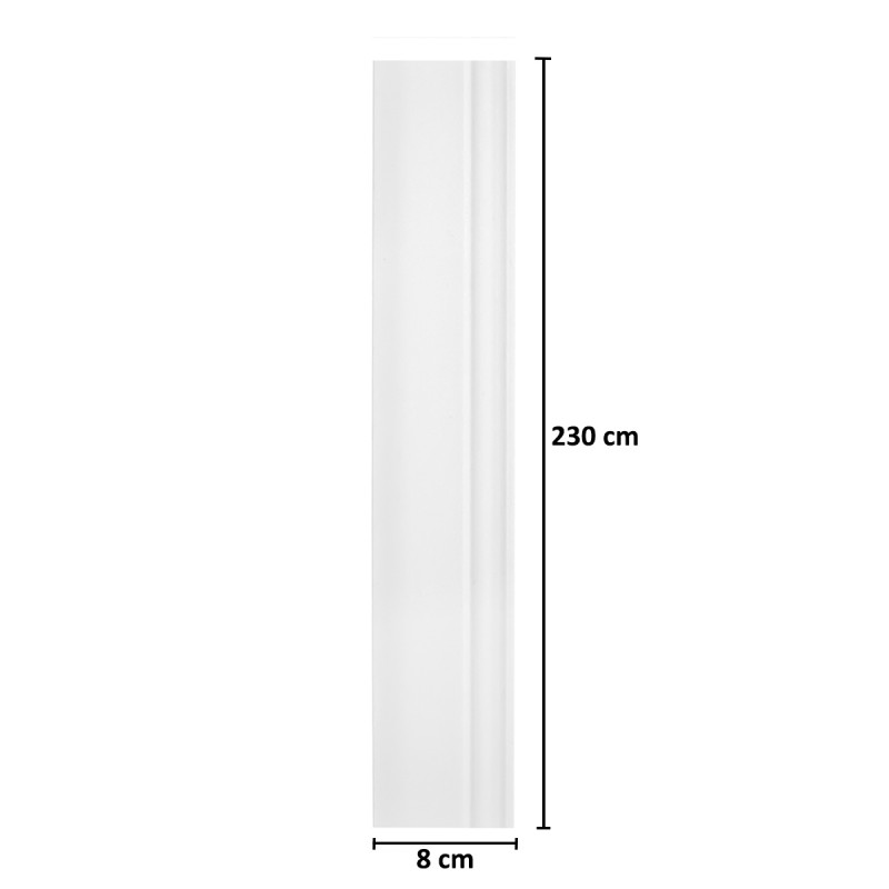 Set 5 plinte decorative, polimer rigid, Naimeed D5730, Alb, 230x8x1.1cm Set 5 plinte decorative, polimer rigid, Naimeed D5730, Alb, 230x8x1.1cm