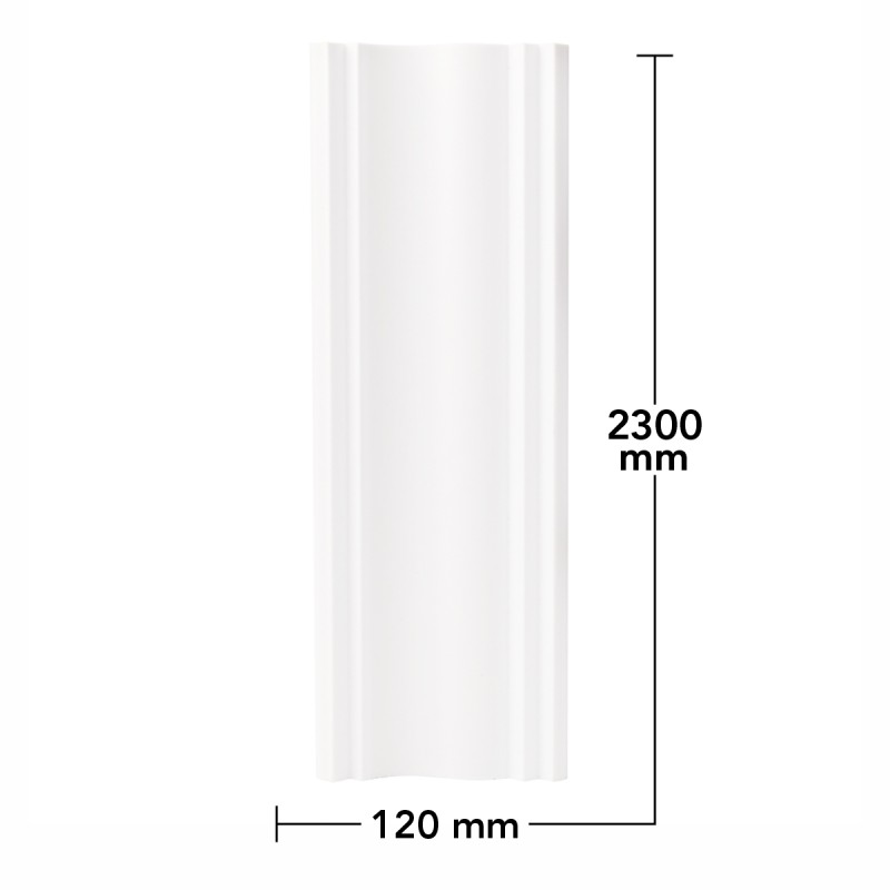 Set 5 plinte decorative, polimer rigid, Naimeed D6697, Alb, 2300x120x15mm Set 5 plinte decorative, polimer rigid, Naimeed D6697, Alb, 2300x120x15mm