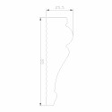 Set 5 plinte decorative, polimer rigid, Naimeed D6698, Alb, 2300x85x25mm Set 5 plinte decorative, polimer rigid, Naimeed D6698, Alb, 2300x85x25mm