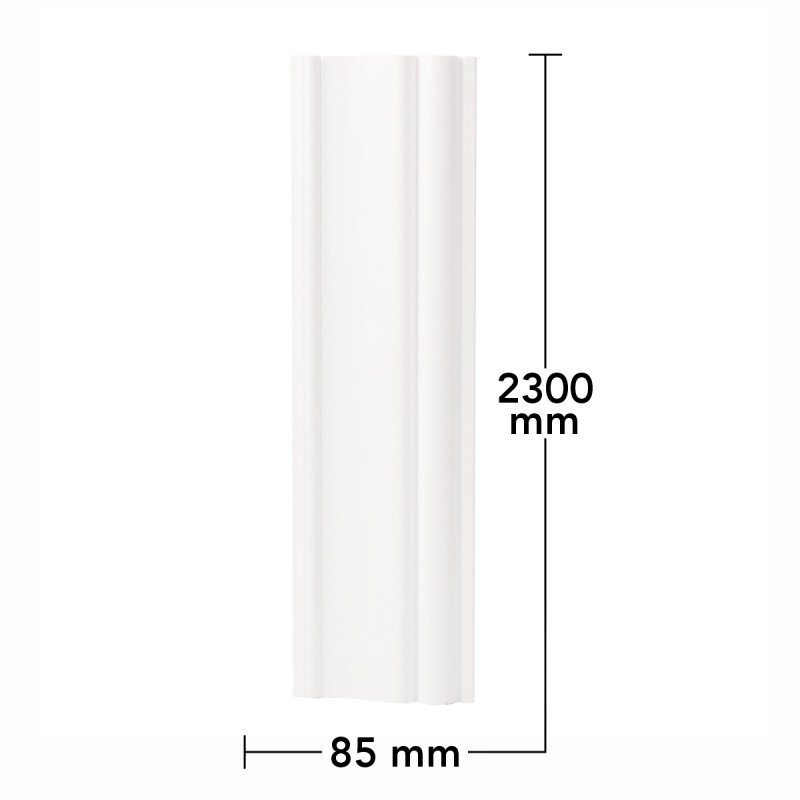 Set 5 plinte decorative, polimer rigid, Naimeed D6698, Alb, 2300x85x25mm Set 5 plinte decorative, polimer rigid, Naimeed D6698, Alb, 2300x85x25mm
