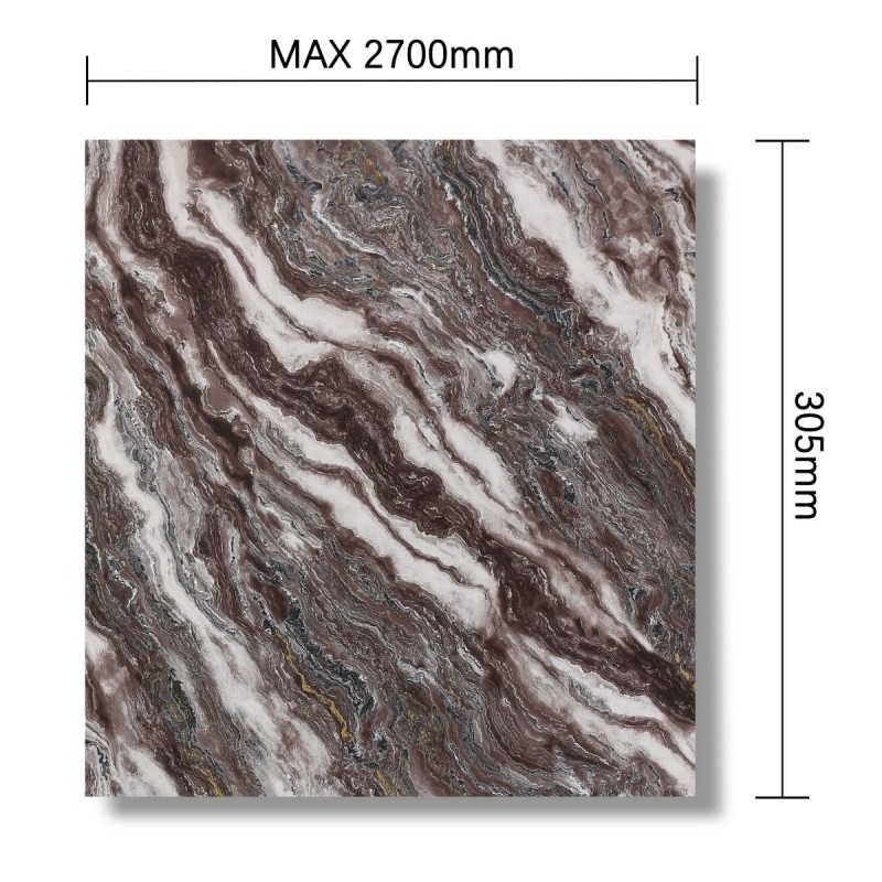 Panou decorativ, riflaj, polimer rigid, Naimeed D7617, Dimensiuni 270x30.5x0.45cm, Multicolor