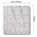 Panou decorativ, riflaj, polimer rigid, Naimeed D7620, Dimensiuni 270x30.5x0.45cm, Alb
