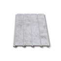 Panou decorativ, riflaj, polimer rigid, Naimeed D7623, Dimensiuni 270x16.5x1.1cm, Alb/Auriu