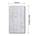 Panou decorativ, riflaj, polimer rigid, Naimeed D7623, Dimensiuni 270x16.5x1.1cm, Alb/Auriu
