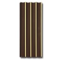 Panou decorativ, riflaj, polimer rigid, Naimeed D7628, Dimensiuni 270x12x1cm, Maro ciocolatiu
