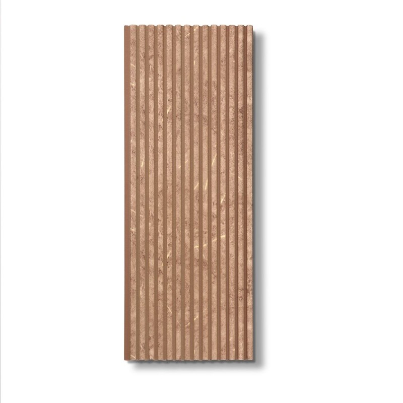 Panou decorativ, riflaj, polimer rigid, Naimeed D7629, Dimensiuni 270x11.6x0.6cm, Maro deschis