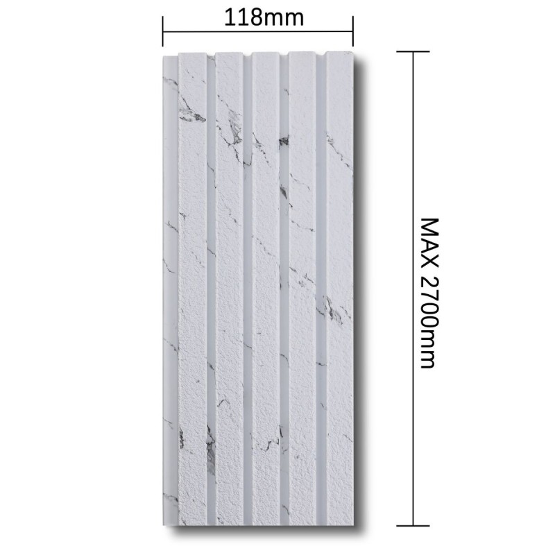 Panou decorativ, riflaj, polimer rigid, Naimeed D7631, Dimensiuni 270x11.8x1.1cm, Alb Panou decorativ, riflaj, polimer rigid, Naimeed D7631, Dimensiuni 270x11.8x1.1cm, Alb