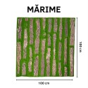Covor muschi artificial de padure, Naimeed D6534, pentru decorare interioara sau exterioara, Verde, 1000x1000x20mm