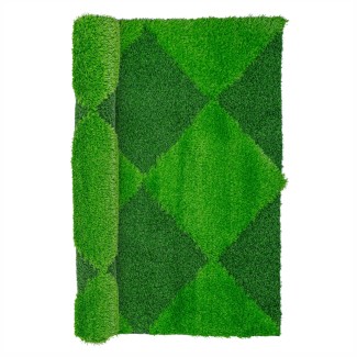 Covor gazon artificial, Naimeed D6543, model romburi, pentru decorare interioara sau exterioara, Verde, 1000x900x30mm Covor gazon artificial, Naimeed D6543, model romburi, pentru decorare interioara sau exterioara, Verde, 1000x900x30mm