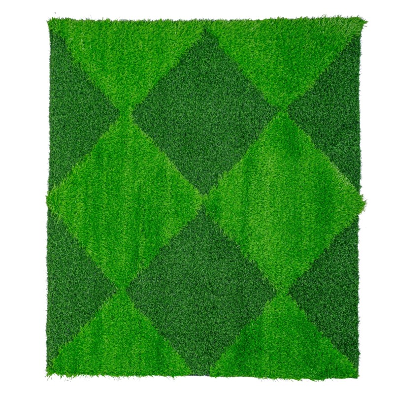Covor gazon artificial, Naimeed D6543, model romburi, pentru decorare interioara sau exterioara, Verde, 1000x900x30mm Covor gazon artificial, Naimeed D6543, model romburi, pentru decorare interioara sau exterioara, Verde, 1000x900x30mm