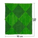Covor gazon artificial, Naimeed D6543, model romburi, pentru decorare interioara sau exterioara, Verde, 1000x900x30mm Covor gazon artificial, Naimeed D6543, model romburi, pentru decorare interioara sau exterioara, Verde, 1000x900x30mm