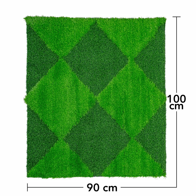 Covor gazon artificial, Naimeed D6543, model romburi, pentru decorare interioara sau exterioara, Verde, 1000x900x30mm Covor gazon artificial, Naimeed D6543, model romburi, pentru decorare interioara sau exterioara, Verde, 1000x900x30mm