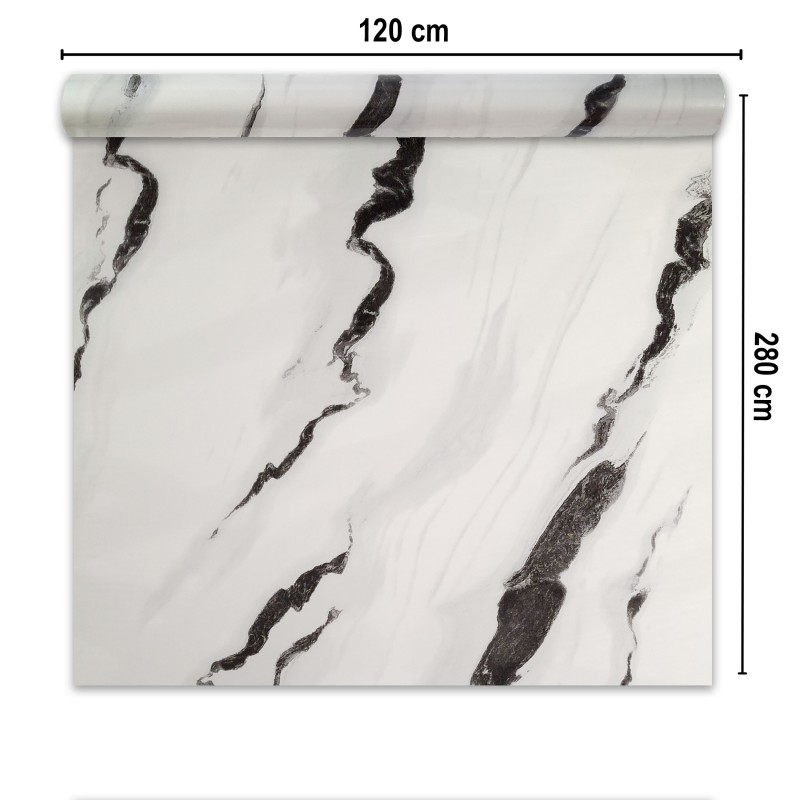 Rola panou autoadeziv, Naimeed D7370, design modern, 2.5mm grosime, 120x280cm, Alb