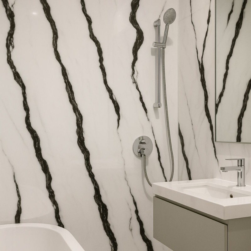 Rola panou autoadeziv, Naimeed D7370, design modern, 2.5mm grosime, 120x280cm, Alb