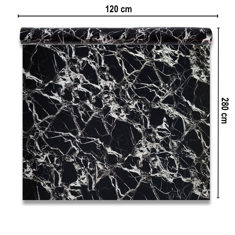 Rola panou autoadeziv, Naimeed D7373, design modern, 2.5mm grosime, 120x280cm, Negru