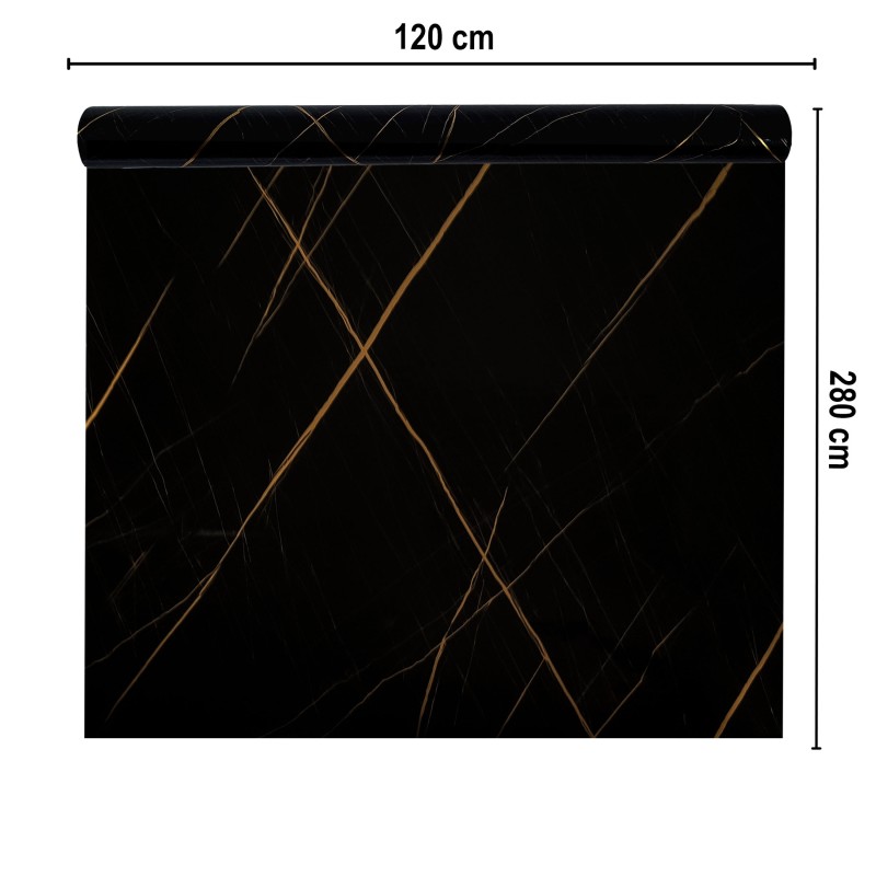 Rola panou autoadeziv, Naimeed D7384, design modern, 2.5mm grosime, 120x280cm, Negru Rola panou autoadeziv, Naimeed D7384, design modern, 2.5mm grosime, 120x280cm, Negru