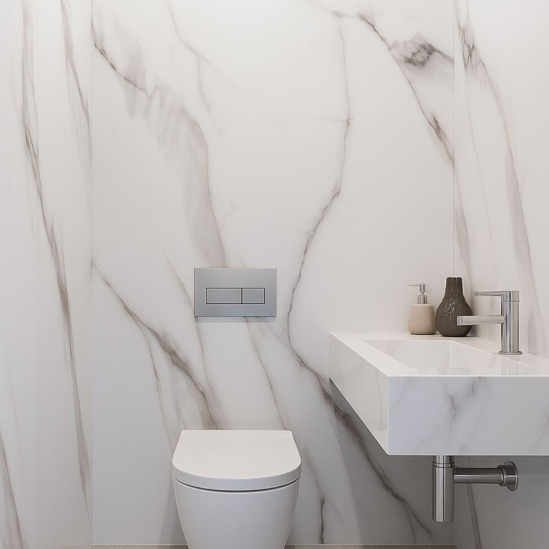 Rola panou autoadeziv, Naimeed D7395, design modern, 2.5mm grosime, 120x280cm, Alb