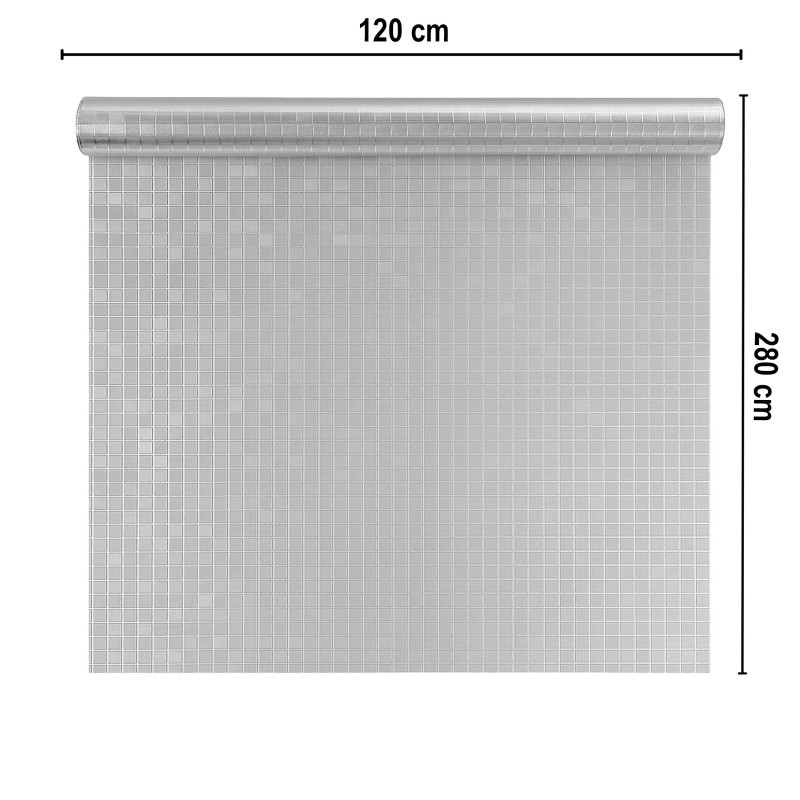 Rola panou autoadeziv, Naimeed D7424, design modern, 2.5mm grosime, 120x280cm, Argintiu