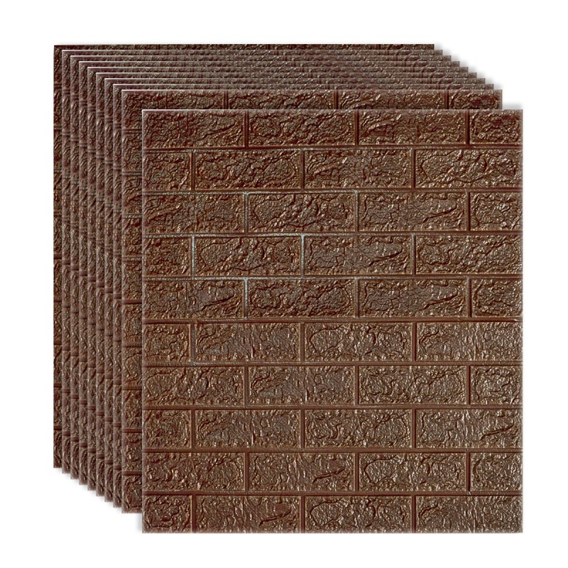 Set 10 x Tapet 3D autoadeziv, Naimeed D3312 Maro, model Caramida, 70 x 77 cm Set 10 x Tapet 3D autoadeziv, Naimeed D3312 Maro, model Caramida, 70 x 77 cm