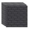 Set 10 x Tapet 3D autoadeziv, Naimeed D3402, model Caramida, 70 x 77 cm, 4mm grosime,  Negru