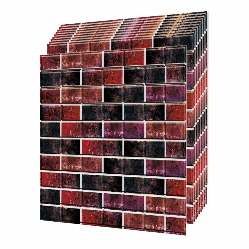 Set 10 x Tapet 3D autoadeziv, design modern, usor de curatat, 70x77 cm, Naimeed D3575 Set 10 x Tapet 3D autoadeziv, design modern, usor de curatat, 70x77 cm, Naimeed D3575