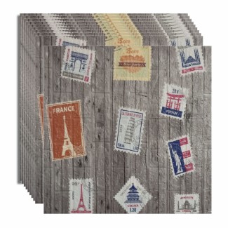 Set 10 x Tapet 3D autoadeziv, design modern, usor de curatat, 70x77cm, Naimeed D5554