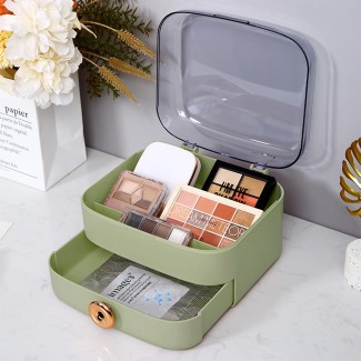 Organizator cosmetice, capac transparent, Naimeed D5374, 20x19x12cm, Verde Organizator cosmetice, capac transparent, Naimeed D5374, 20x19x12cm, Verde