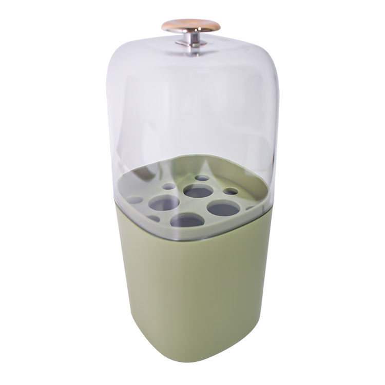 Organizator cosmetice, capac transparent, Naimeed D5376, 10x10x22cm, Verde