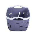 Set 3 cosuri depozitare, Naimeed D5341, D5342, D5343, plastic, 34x27x20 cm, 30x23x16 cm, 26x19x14 cm, Gri inchis