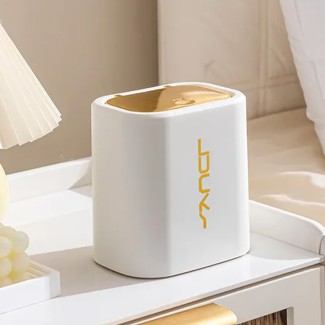 Cos de gunoi, cu capac, Naimeed D5357, Alb, 16x10x17cm Cos de gunoi, cu capac, Naimeed D5357, Alb, 16x10x17cm