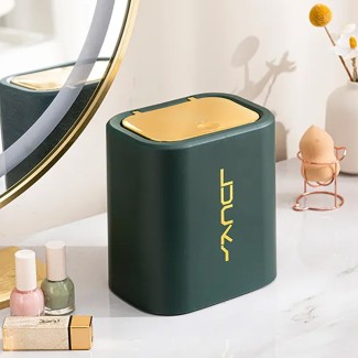 Cos de gunoi, cu capac, Naimeed D5357, Verde, 16x10x17cm Cos de gunoi, cu capac, Naimeed D5357, Verde, 16x10x17cm