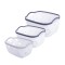 Set 3 cosuri depozitare, Naimeed D5341, D5342, D5343, plastic, 34x27x20 cm, 30x23x16 cm, 26x19x14 cm, Alb