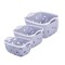Set 3 cosuri depozitare, Naimeed D5341, D5342, D5343, plastic, 34x27x20 cm, 30x23x16 cm, 26x19x14 cm, Gri