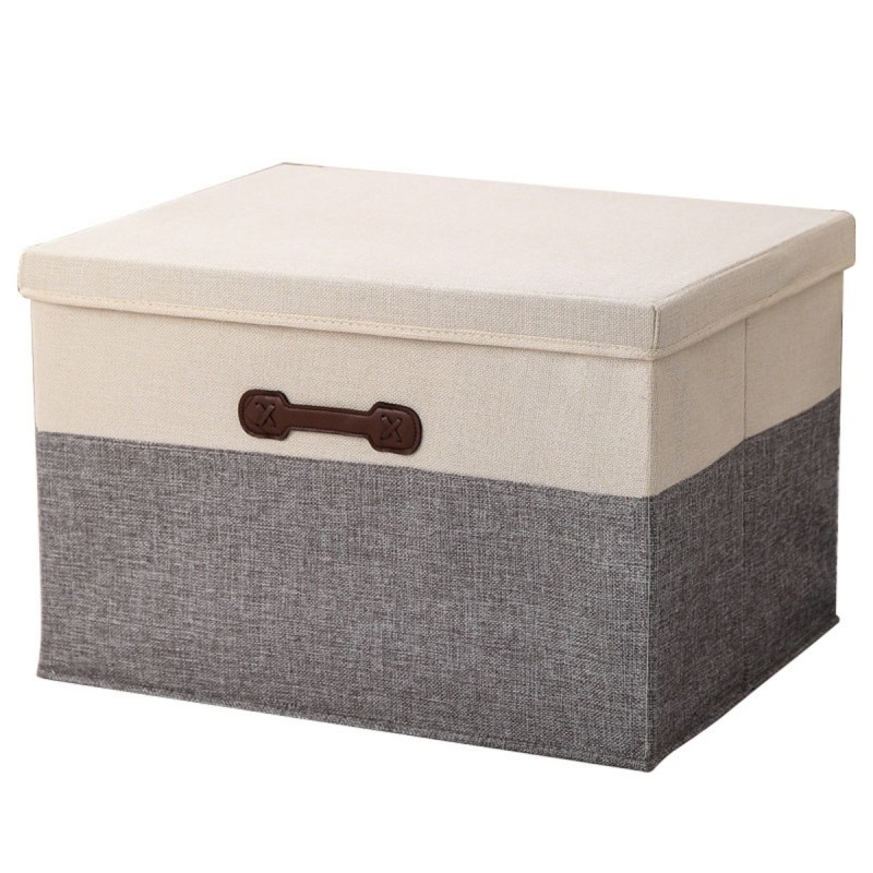 Cutie Depozitare Multifunctionala, Naimeed D7635, pliabilă, cu capac, dimenisuni 45x35x29cm, Gri