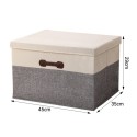 Cutie Depozitare Multifunctionala, Naimeed D7635, pliabilă, cu capac, dimenisuni 45x35x29cm, Gri