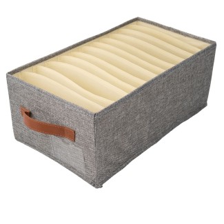 Organizator depozitare multifunctional, 12 compartimente, Naimeed D7655, pliabil, cu maner, dimensiuni 18x28x45cm, gri