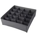 Organizator pliabil de dulap sau sertar, 20 compartimente, Naimeed D7683, Dimensiuni 30x30x10 cm, Gri