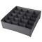 Organizator pliabil de dulap sau sertar, 20 compartimente, Naimeed D7683, Dimensiuni 30x30x10 cm, Gri