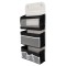 Organizator Suspendat Multifunctional, 7 spatii depozitare, Naimeed D7684, dimensiuni 10x30x70cm, Alb/Negru